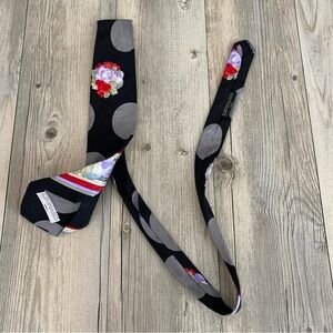 LEONARD Paris Mens Luxury Designer Intricate Floral Tie Silk Made In Italy